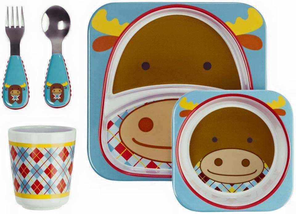 ชุดจาน ชาม ช้อน ส้อม และ ถ้วยน้ำ Skip Hop Zoo Winter Feeding Set ลายกวาง