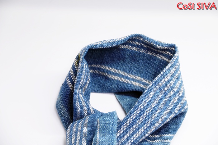 ผ้าพันคอผ้าฝ้ายย้อมคราม(Scarf - cotton dyeindigo