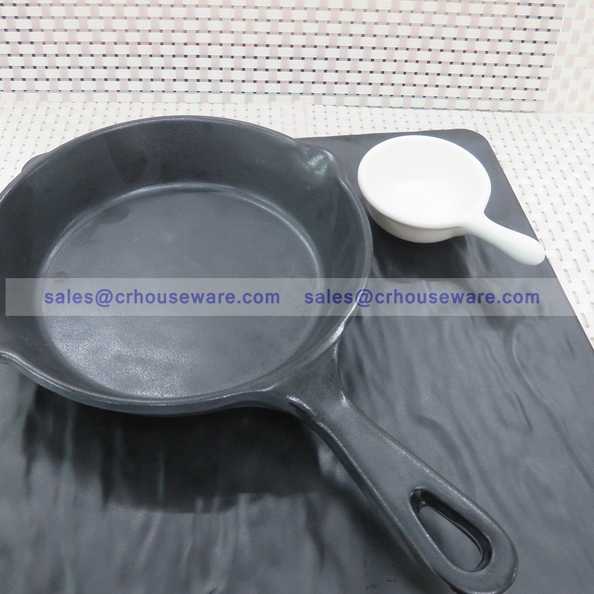 กระทะเสิร์ฟอาหารเมลามีน สีดำ 9.8 นิ้ว 017-PX-F176398