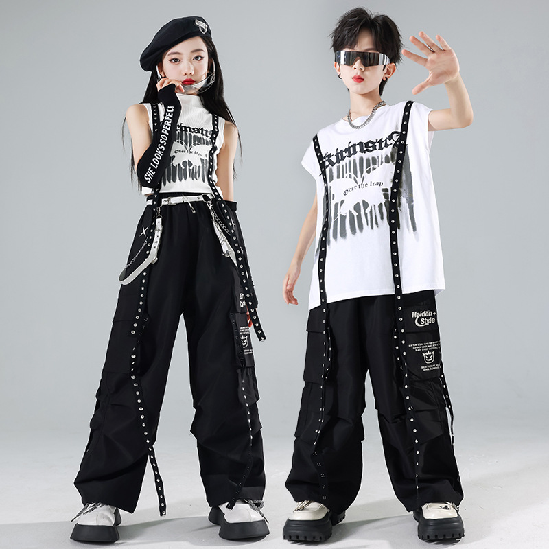 พร้อมส่ง***ชุดเต้น ชุดฮิปฮอป เสื้อแขนยาว +ตัวใน+กางเกง