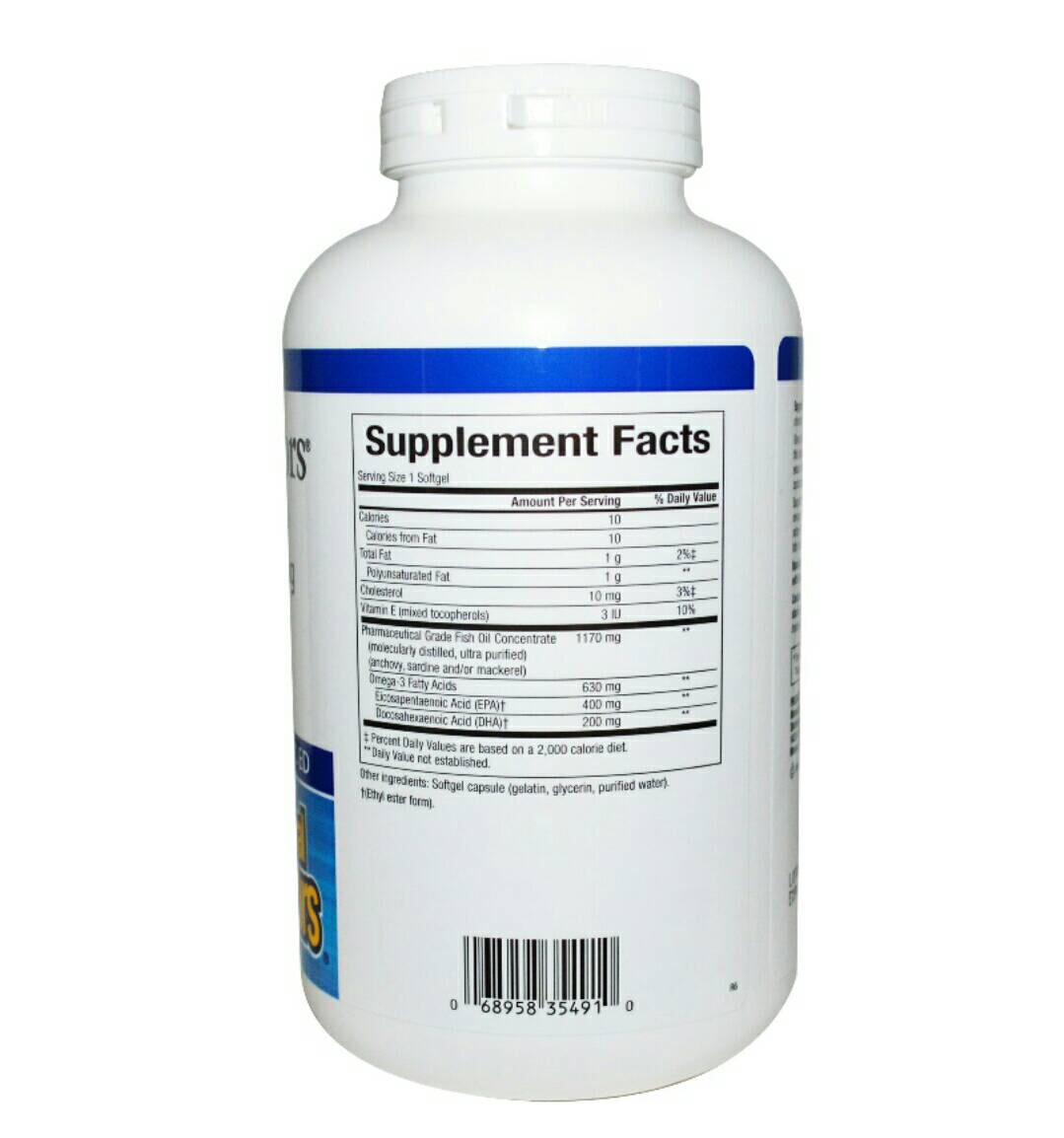 Natural Factors, Rx Omega-3 Factors, 630 mg, 240 Softgels (Pharmaceutical grade fish oil)บำรุงสมองและหัวใจ ช่วยลดระดับคลอเรสเตอรอล
