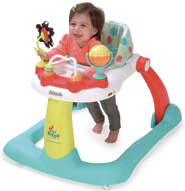รถผลักเดินและรถหัดเดิน Kolcraft Tiny Steps 2-in-1 Activity Walker, Jubilee