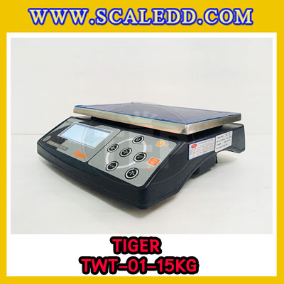 เครื่องชั่งน้ำหนักดิจิตอลตั้งโต๊ะ15กิโลกรัม เครื่องชั่งดิจิตอล15กิโล ตาชั่ง15kg ตาชั่ง15กิโลกรัม ความละเอียด0.5g ยี่ห้อ TIGER รุ่น TWT (เครื่องชั่งผ่านตรวจรับรองจากสำนักชั่งตวงวัด)