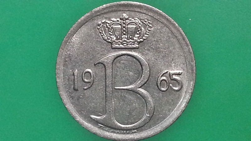 เหรียญ เงินตรา ประเทศ เบลเยี่ยม Centimes (French legend) 1965