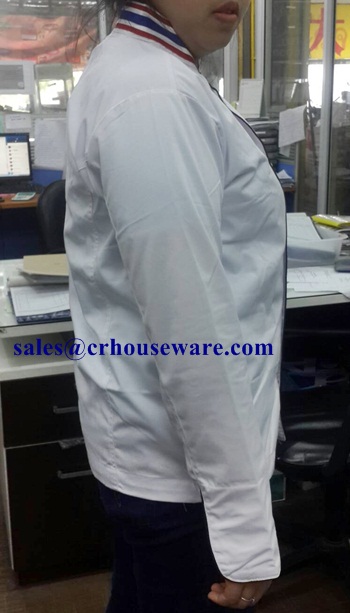 เสื้อเชฟ ลายธงชาติ 044-PKC-P08,chef_uniform,เสื้อเชฟเชียงราย,เสื้อเชฟธงชาติไทย,เสื้อเชฟงานประกวด