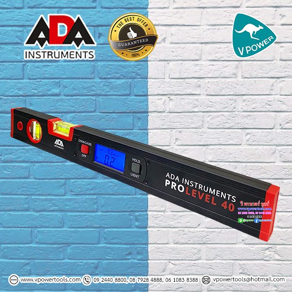 ADA ระดับน้ำดิจิตอล ProLevel 40 ขนาด 16" ปิดอัตโนมัติใน 5 นาที ที่ไม่มีการใช้งาน