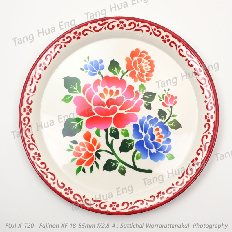 ถาดกลมเมลามิน T9004-17.50 ขนาด 17.50 นิ้ว โกลด์เด้น ฮอร์ส