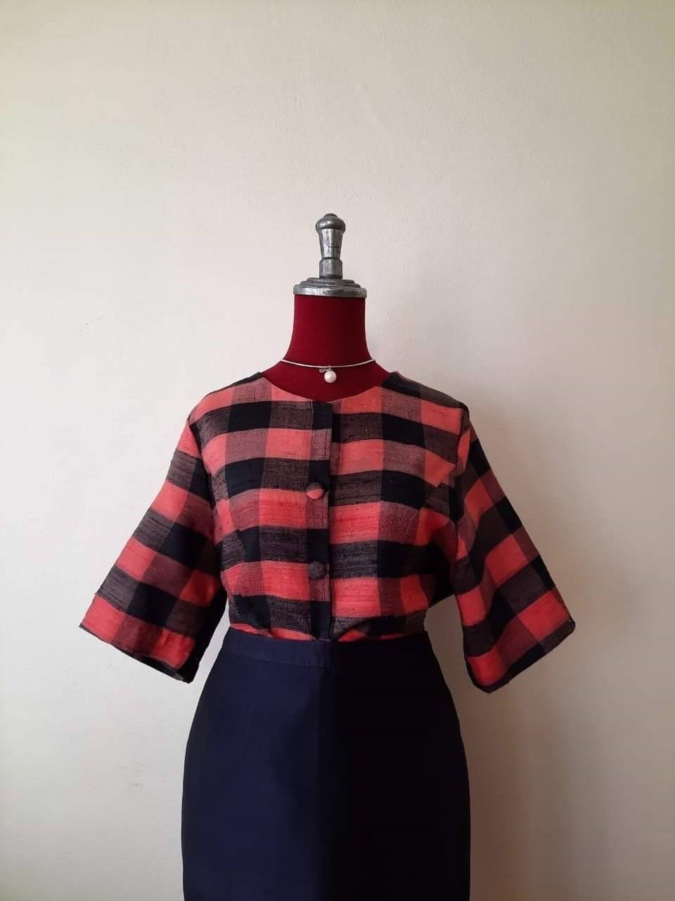 SIVAREE Upcycling Lifestyle 1 /Thai Silk Recycle ฟ้า,ชมภู่,ดำ Free Size