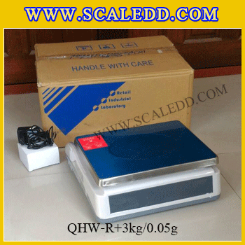 เครื่องชั่งน้ำหนักดิจิตอล พิกัดน้ำหนัก 3กิโลกรัม ยี่ห้อ TSCALE รุ่น QHW ความละเอียด0.05g ทศนิยม2ตำแหน่ง