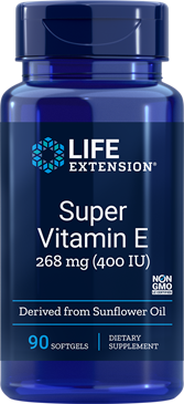 (Pre order)Life Extension, Super Vitamin E, 400 IU, 90 Softgels วิตามินอีสกัดจากน้ำมันดอกทานตะวันช่วยเสริมเกราะป้องกันทำให้ผิวแข็งแรงขึ้น ข่วยชะลออายุผิว ลดริ้วรอยเหี่ยวย่น ลดความเสี่ยงของมะเร็งผิวหนังได้
