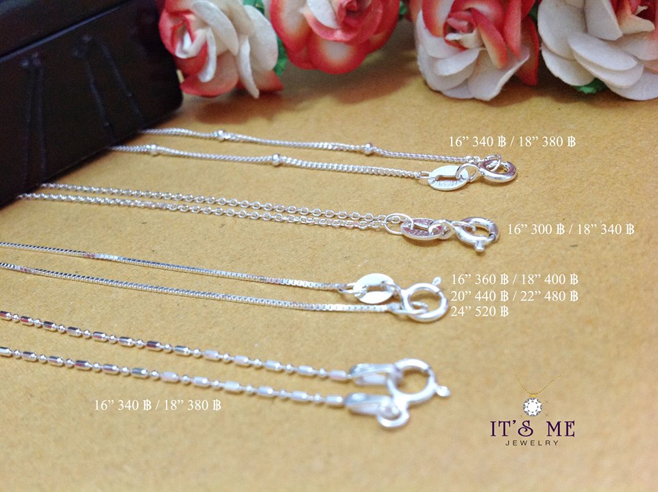 สร้อยเงินแท้ ลายหมุดคั่นหลอดกลมตัดลายเส้นจิ๋ว(งานอิตาลี) ความหนา 1.0 มิล