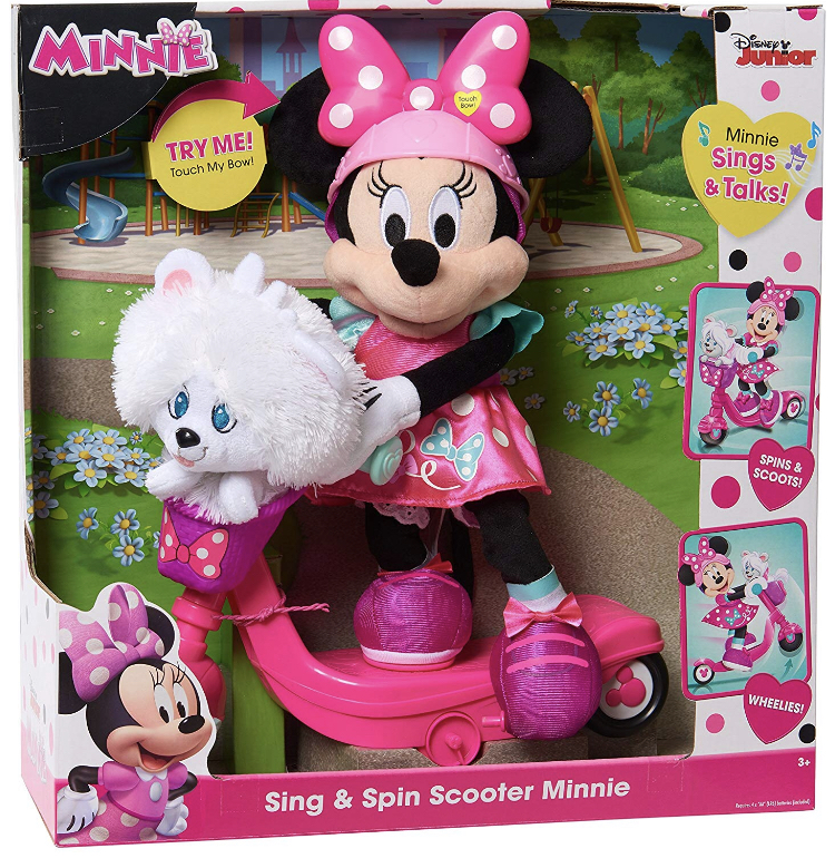 ตุ๊กตาขี่สกู้ตเตอร์วิ่งได้ Minnie Helper Scooter 13" Feature Plush