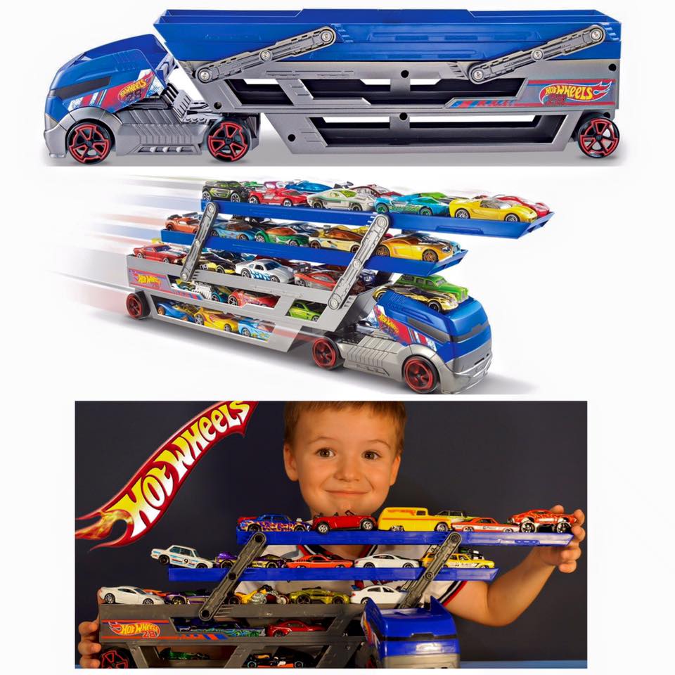 รถบรรทุกรถ Turbo Hauler Vehicle Hot Wheels Play Set