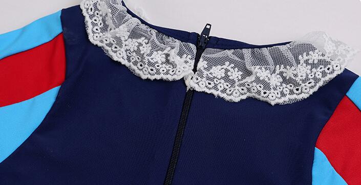 พร้อมส่ง ชุดว่ายน้ำ เซ็ตเจ้าหญิงสโนไวท์/คิตตี้ สีเหลือง-น้ำเงิน