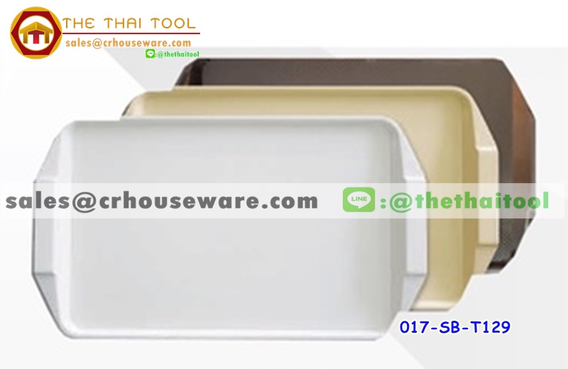 ถาดเสริฟเมลามีนทรงเหลี่ยม รหัสสินค้า 017-SB-T129