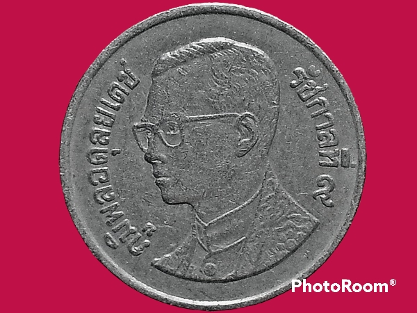 เหรียญเงิน หมุนเวียน รัชกาลที่ 9 1 Baht RAMA 9 1999 อันดับ 4
