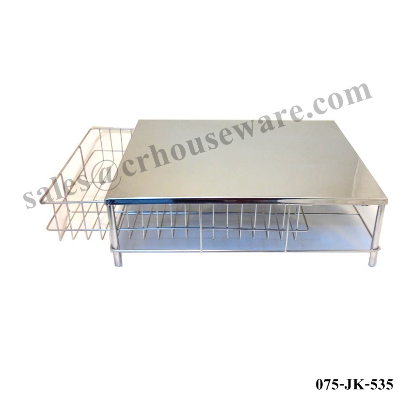 ชั้นวางเครื่องชงกาแฟ+ลิ้นชักเก็บแก้ว 075-JK-535