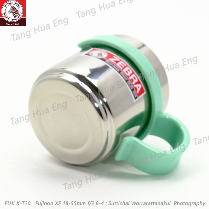 zebra ถ้วยน้ำ 2 ชั้น Cute สีเขียว ตราหัวม้าลาย