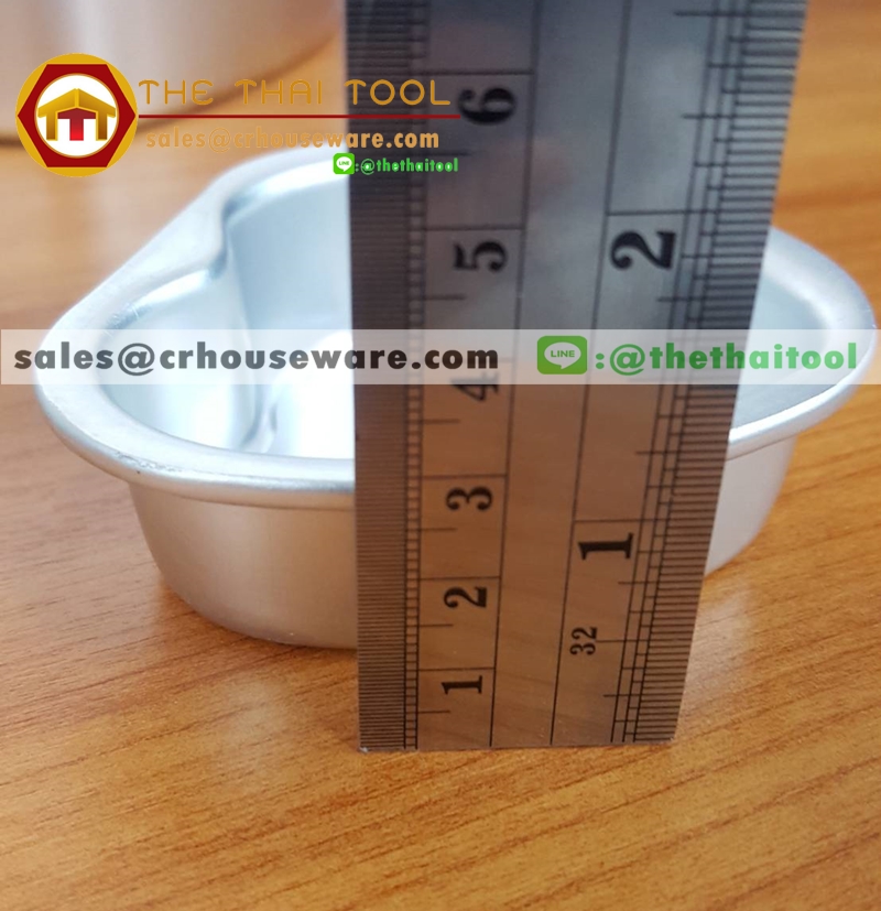 ﻿พิมพ์เค้กรูปหัวใจถอดก้นได้ 3 นิ้ว