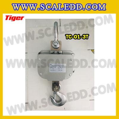 ตาชั่งแขวน3ตัน เครื่องชั่งแขวน3ตัน เครื่องชั่งแขวน3000kg เครื่องชั่งแขวนดิจิตอล3000kg พิกัด 3000kg ค่าละเอียด 1kg ตะขอหมุนได้360องศา เครื่องชั่งแขวนยี่ห้อ TIGER รุ่น TC-01