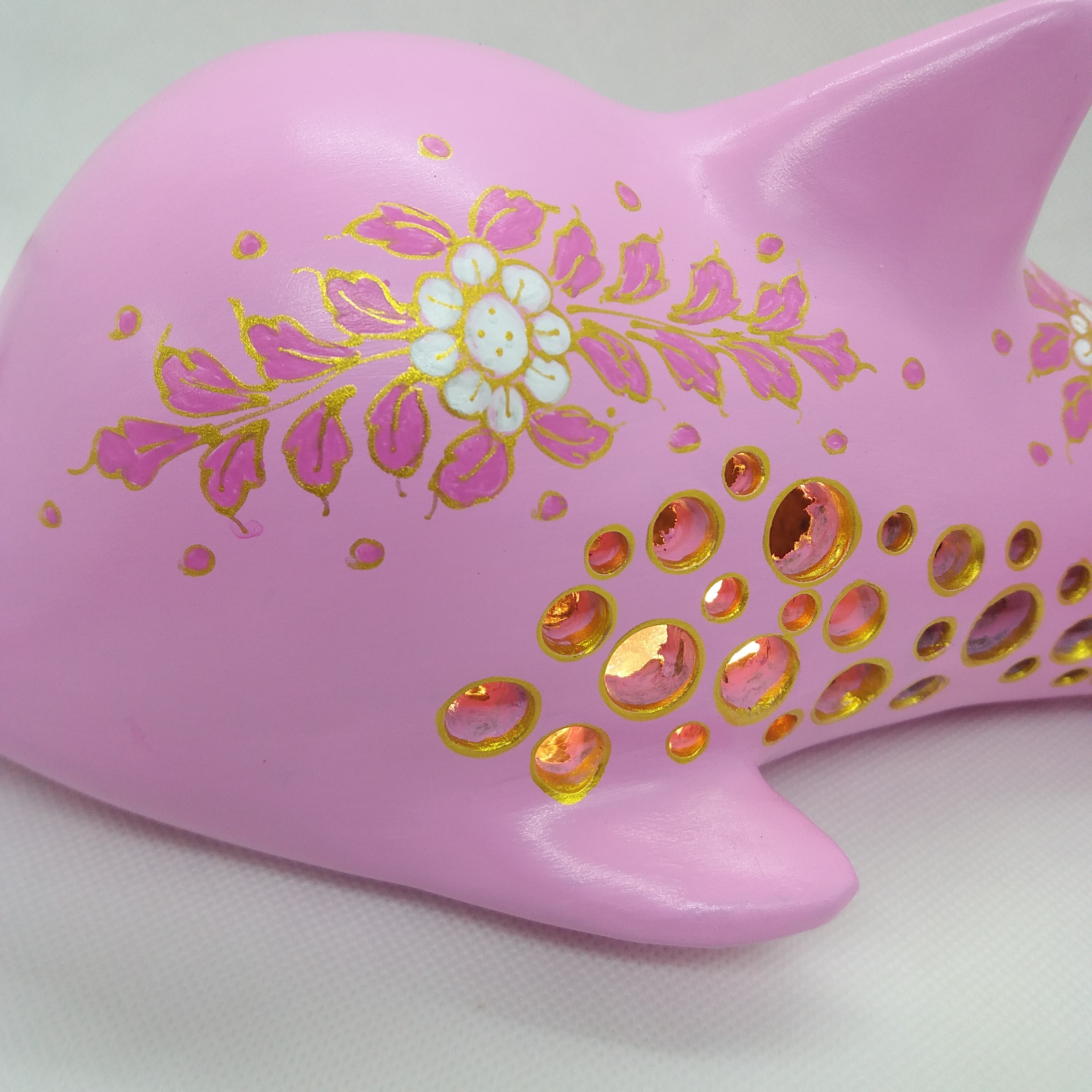 โคมไฟโลมาสีชมพู แบบไม่มีฐาน XL