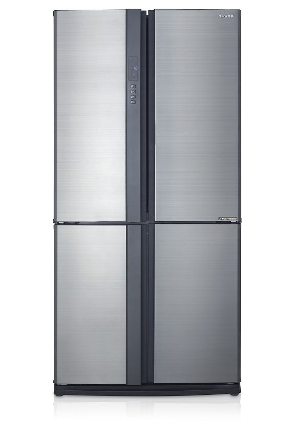 Sharp ตู้เย็น 4 ประตู J-Tech Inverter ความจุ 20.5 คิว รุ่น SJ-FX74T-SL สีเงิน