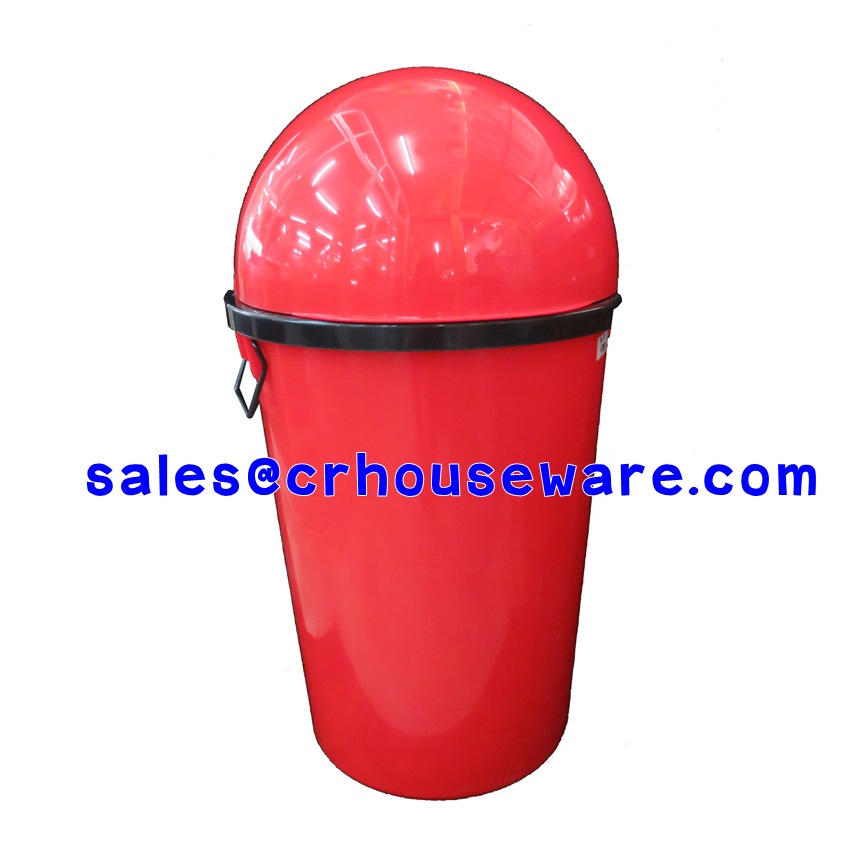 ถังขยะฝาโดมเปิด 90 องศา 75 ลิตร สีแดงดำ 001-RW9079R