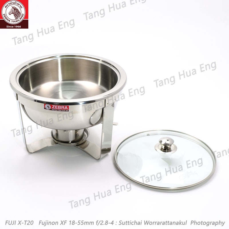 Zebra ชุดอ่างอุ่นอาหารกลม Classic II ฝาแก้ว ตราหัวม้าลาย