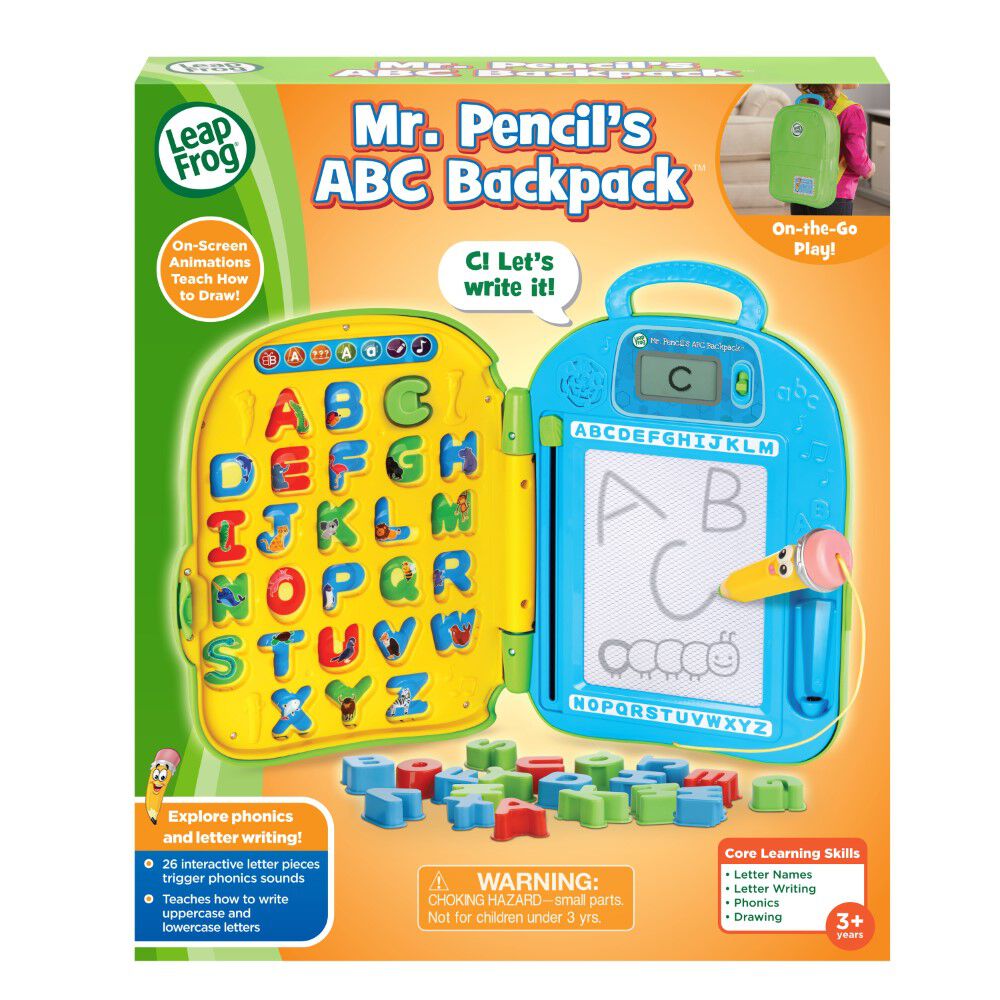 กระเป๋าเป้สอนหนังสือมหัศจรรย์ LeapFrog, Mr. Pencil’s ABC Backpack