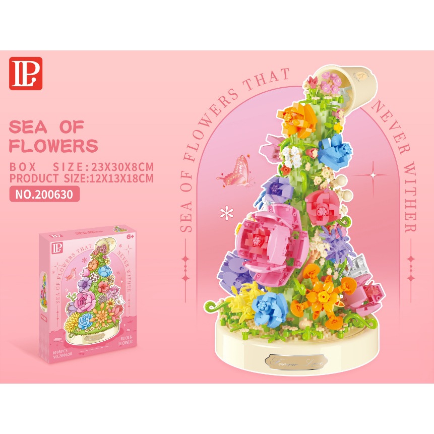 เลโก้นาโน หมู่มวลดอกไม้พร้อมไฟ(Sea of Flowers) Size Jumbo