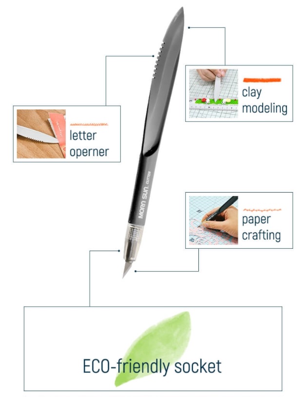 มีดคัตเตอร์ปีกนก MornSun No.11333