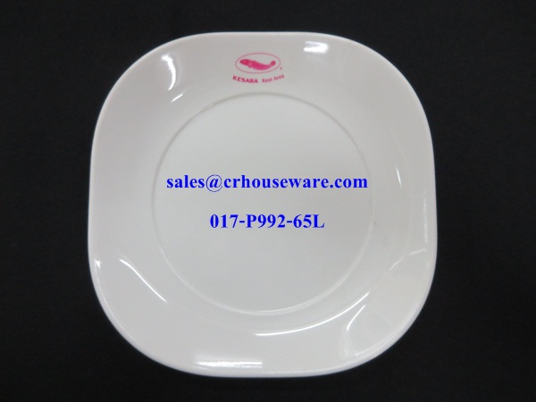 จานสี่เหลี่ยมมุมมน 6.5 นิ้ว 017-P992-65L,Square plate round 6.5 inches