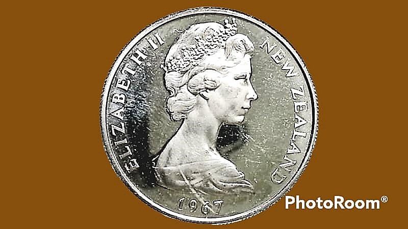 เหรียญ เงินตรา ประเทศ นิวซีแลนด์ 10 Cents (1 Shilling) 1967