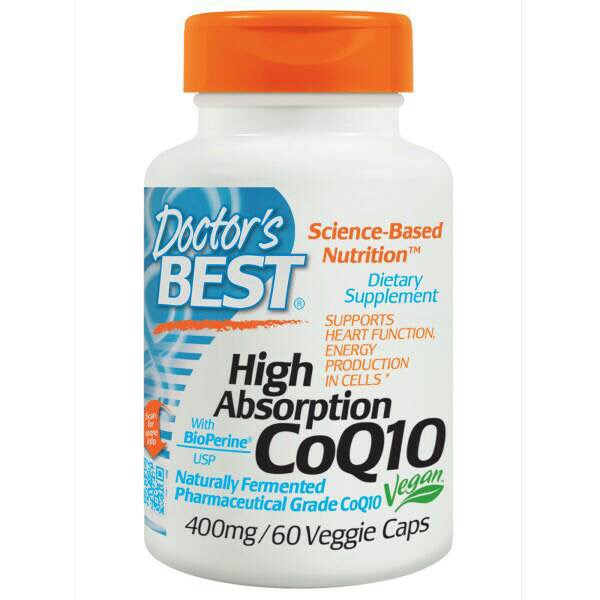 (Pre-order)Doctor's Best, High Absorption CoQ10, with BioPerine, 400 mg, 60 Veggie Caps ช่วยบำรุงหัวใจ เพิ่มพลังงานให้กับเซลล์ ช่วยให้ร่างกายกระฉับกระเฉงขึ้น