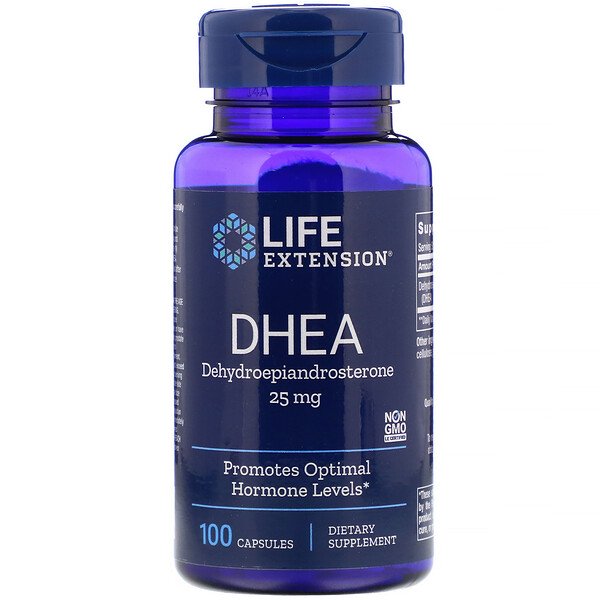 (Pre order) Life Extension, DHEA, 25 mg, 100 Capsules ปรับสมดุลฮอร์โมน และช่วยชะลอวัย ต้านการชรา