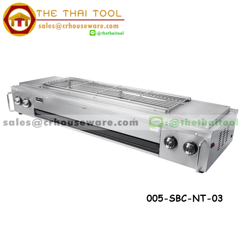 เตาปิ้งย่าง 4 หัวเตา อินฟราเรด (สแตนเลส) 005-SBC-NT-03