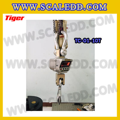 ตาชั่งแขวน10ตัน เครื่องชั่งแขวน10ตัน เครื่องชั่ง10ตัน เครื่องชั่งแขวนดิจิตอล10ตัน พิกัด 10ตัน ค่าละเอียด 5กิโลกรัม ตะขอหมุนได้360องศา เครื่องชั่งแขวนยี่ห้อTIGER รุ่น TC-01