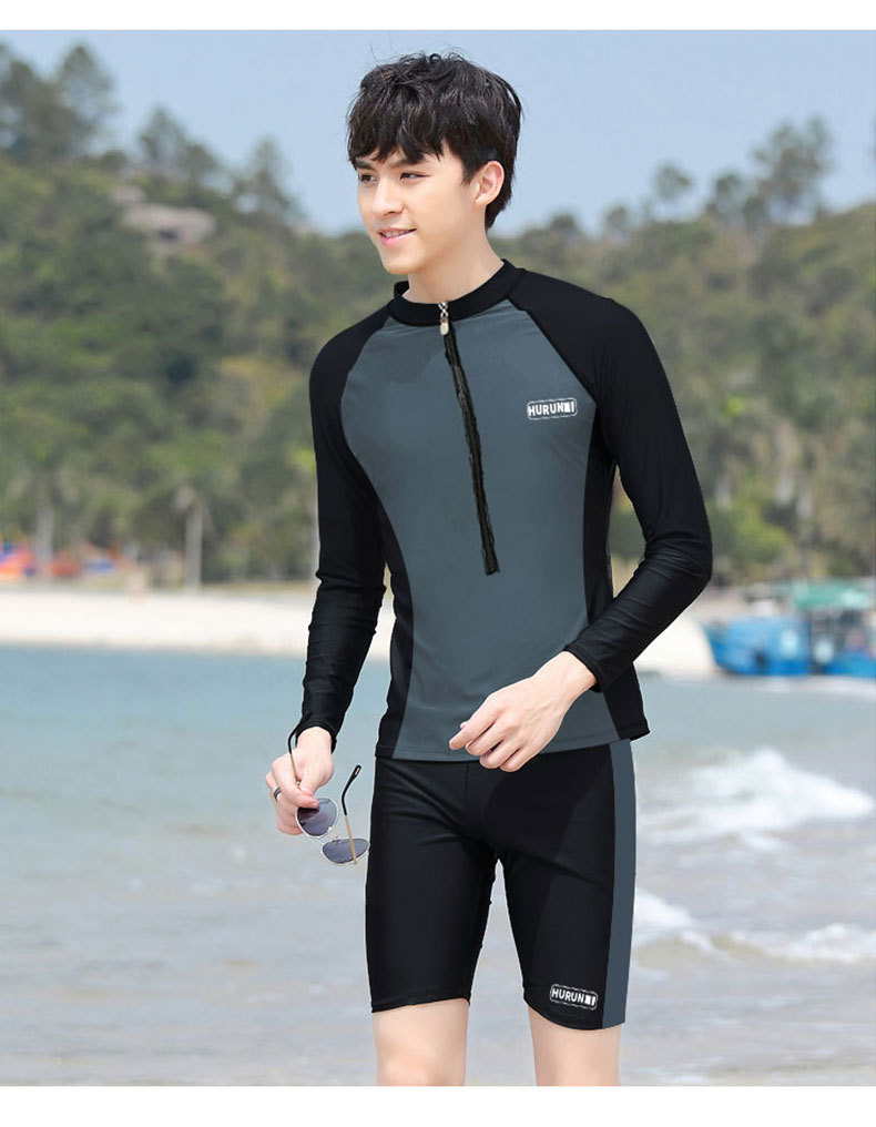 ชุดว่ายน้ำชาย กัน uvรอบอก42-48 รอบเอว 34-40 สะโพก40-48 ผ้าดี เสื้อยาว 25 กางเกงยาว 19 นิ้วค่ะงานสวยค่ะ