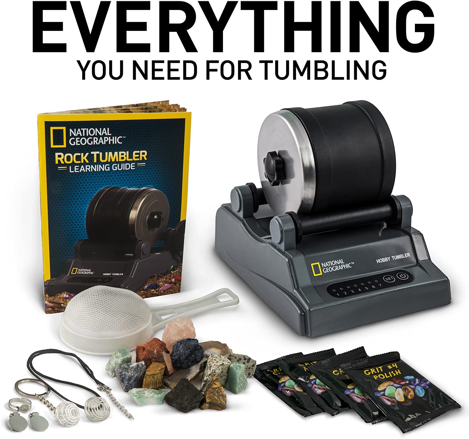 ชุดขัดหินอัญมณี NATIONAL GEOGRAPHIC Hobby Rock Tumbler Kit