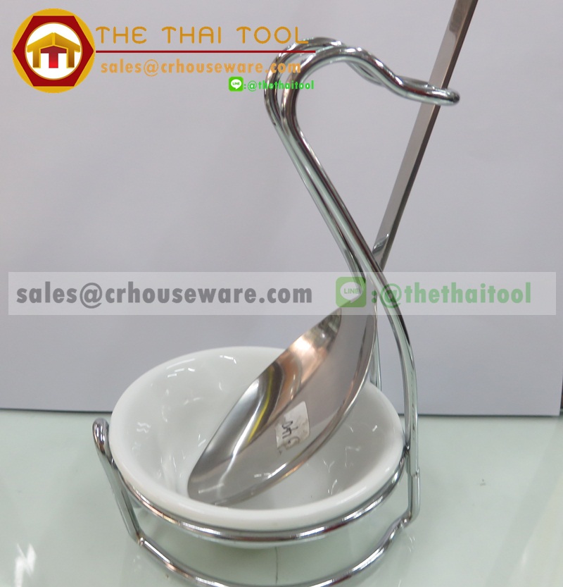ขาตั้งวางกระบวย พร้อมชามเซรามิค Ladle holder 005-STK-SP-959