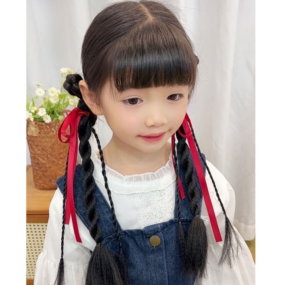 พร้อมส่ง กิ๊บติดผมตรุษจีน เด็ก ยางรัดผม ประดับพู่