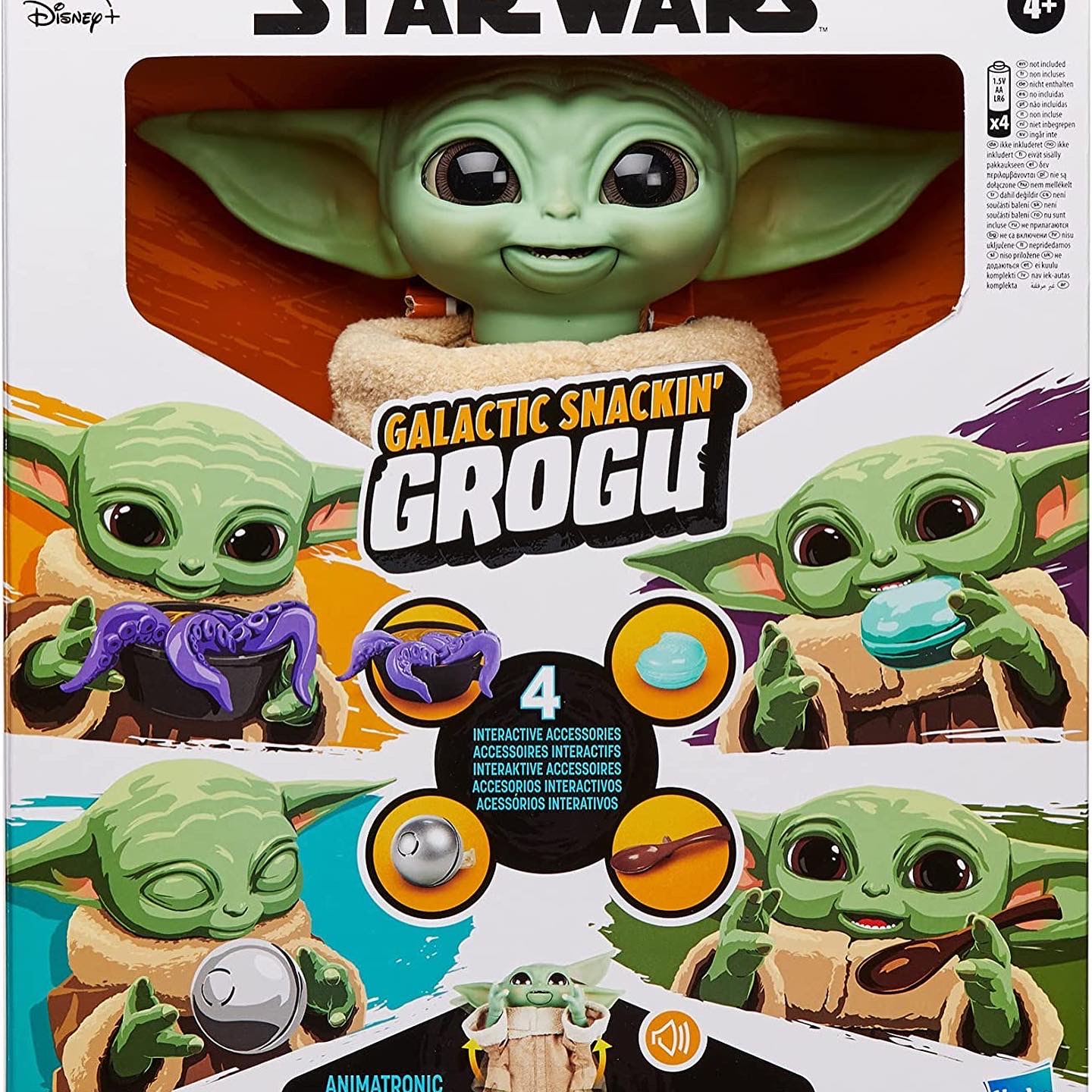 Hasbro Star Wars The Mandalorian Galactic Snackin’ Grogu Baby Yoda The Child Animatronic Edition Toy Figure