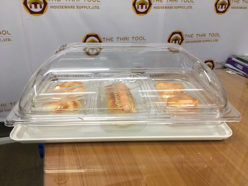 ชุดครอบสลัดใส พร้อมอ่างอาหาร Food display set-T 005-FD-SET-A