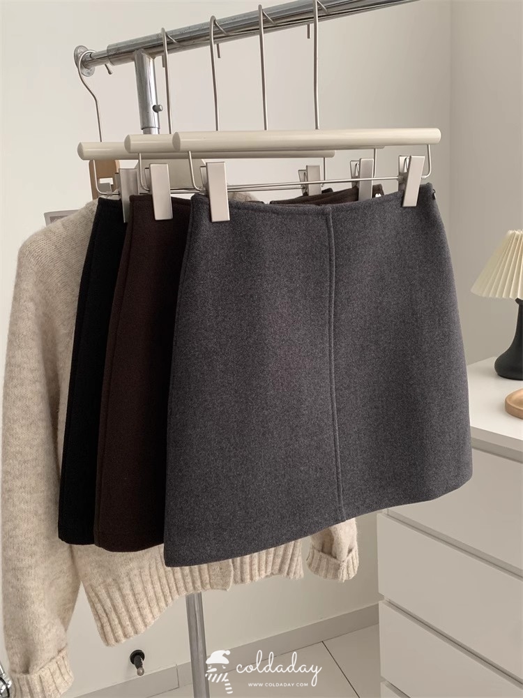 กระโปรงผ้าวูลญี่ปุ่น Japan Wool Skirt มี 3 สี S-L