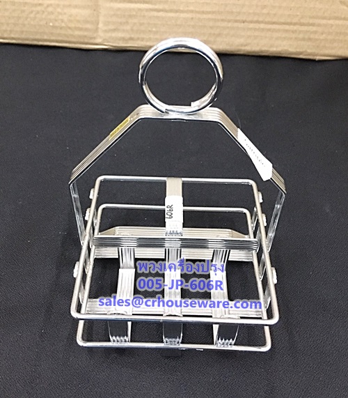 พวงเครื่องปรุง,ใส่ขวดเกลือ ขวดพริกไทย 3 ช่อง Combination rack. Code : 005-JP-606R