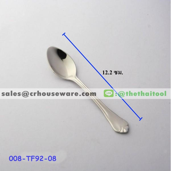 ช้อนกาแฟสแตนเลส 92 ลายพนมมาลัย COFFEE SPOON 008-TF92-08