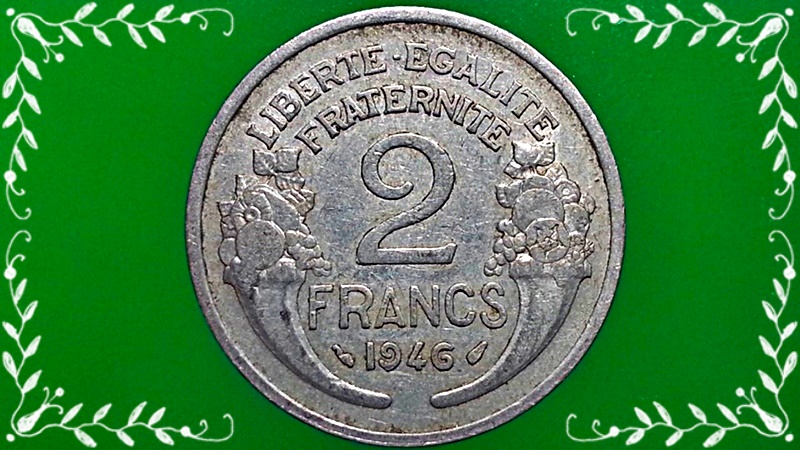 เหรียญ เงินตรา ประเทศ ฝรั่งเศส Francs 1946