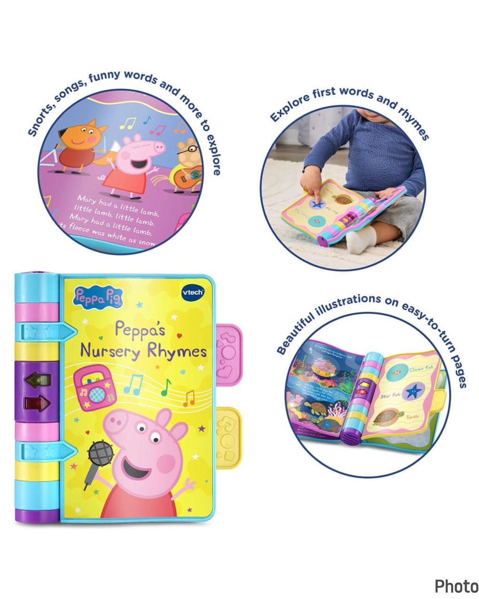 นิทานเพลง ธีม Peppa Pig VTech Peppa Pig Peppa’s Nursery Rhymes Interactive Book