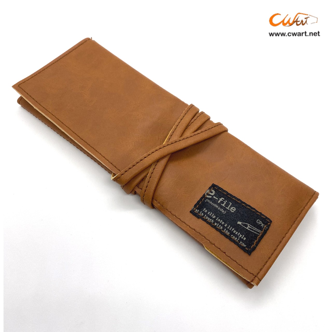 กระเป๋าหนังใส่พู่กันด้ามสั้น e-file