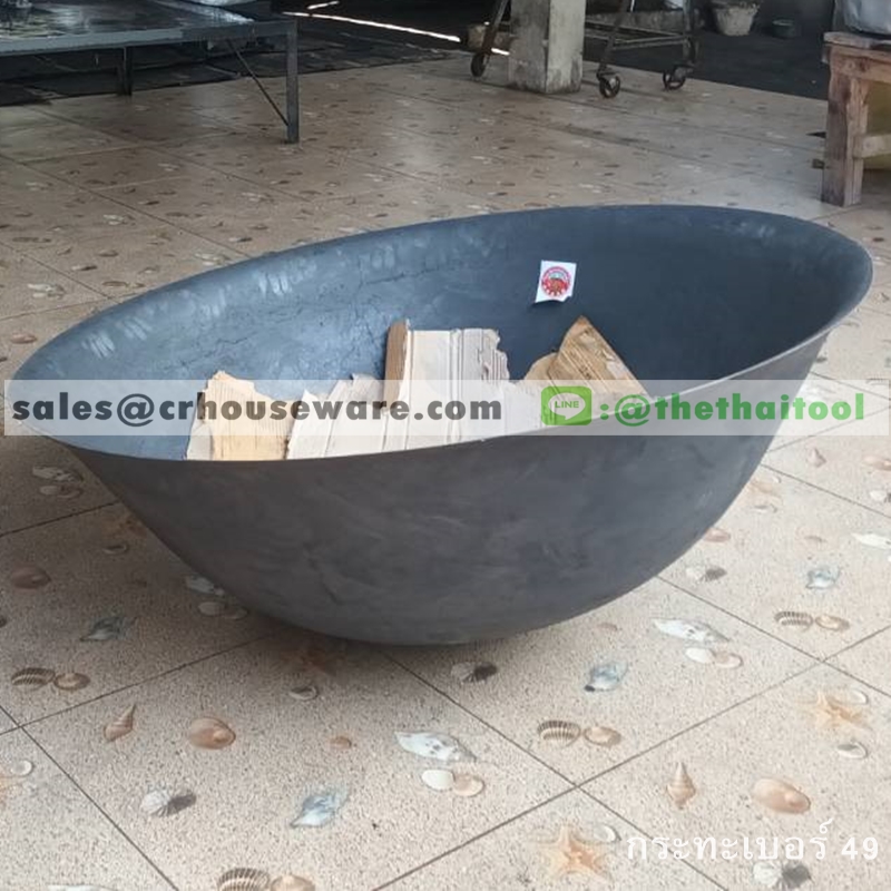 กระทะเหล็กหล่อใบใหญ่ -เป็นสนิมได้ Cast- iron pan big size ( can be rust ),กะทะคั่วชา,กะทะเหล็กคั่วเกาหลัด,กะทะคั่วกาแฟ